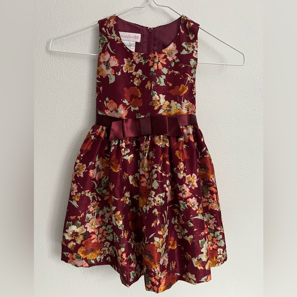 Bonnie Jean Little Girls‎ Jacquard Floral Dress Up Festive Dress 3T